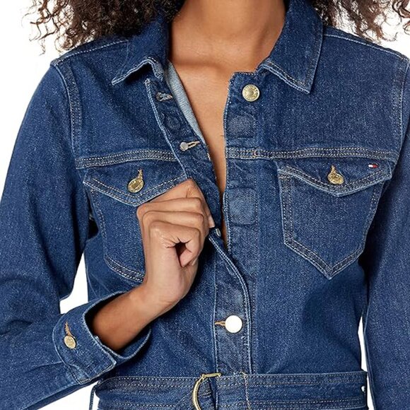 Tommy Hilfiger Fitted Midi Length Leny Dress - Picture 2 of 14